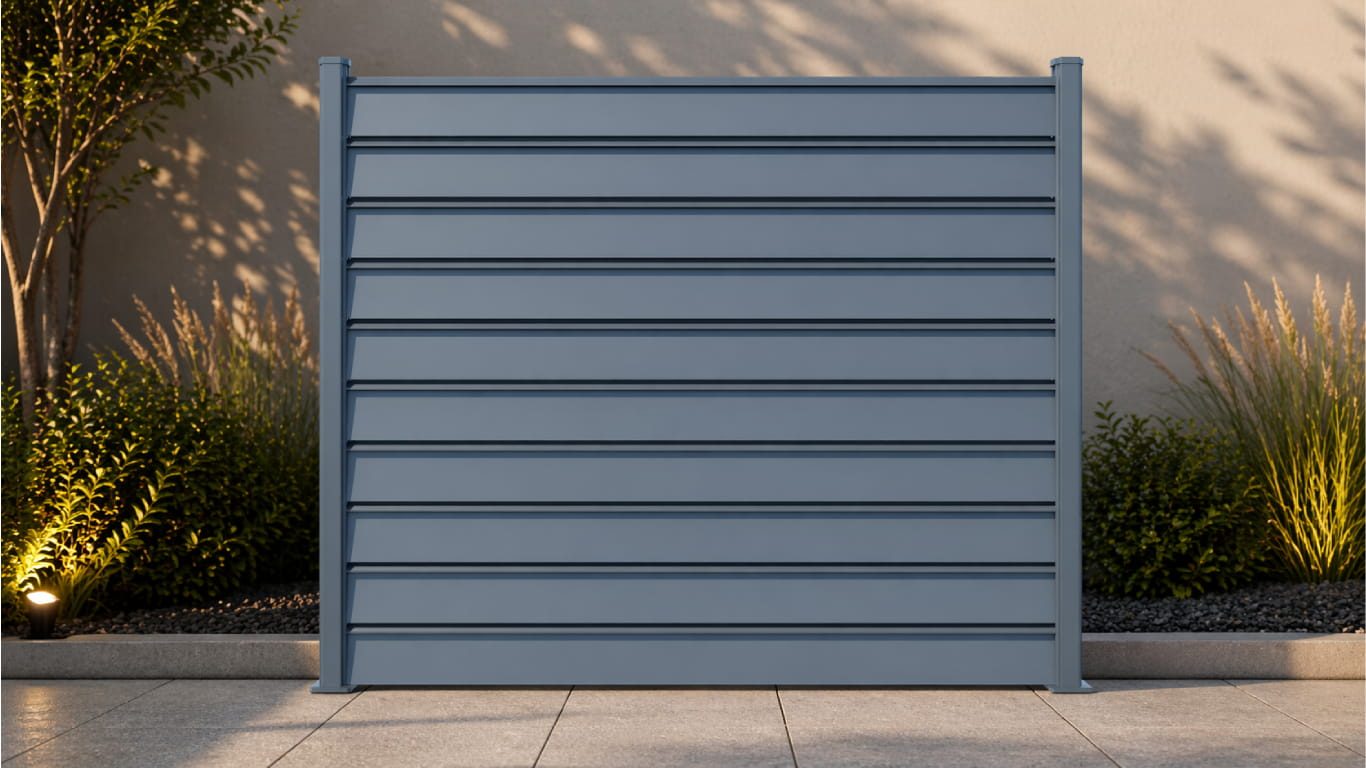 Kit clôture aluminium lames ECO Gris RAL7016